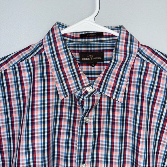 Rodd & Gunn Men's Sports Fit Spring Plaid Long-Sleeve Button-up‎ Shirt Size XL - Picture 2 of 8